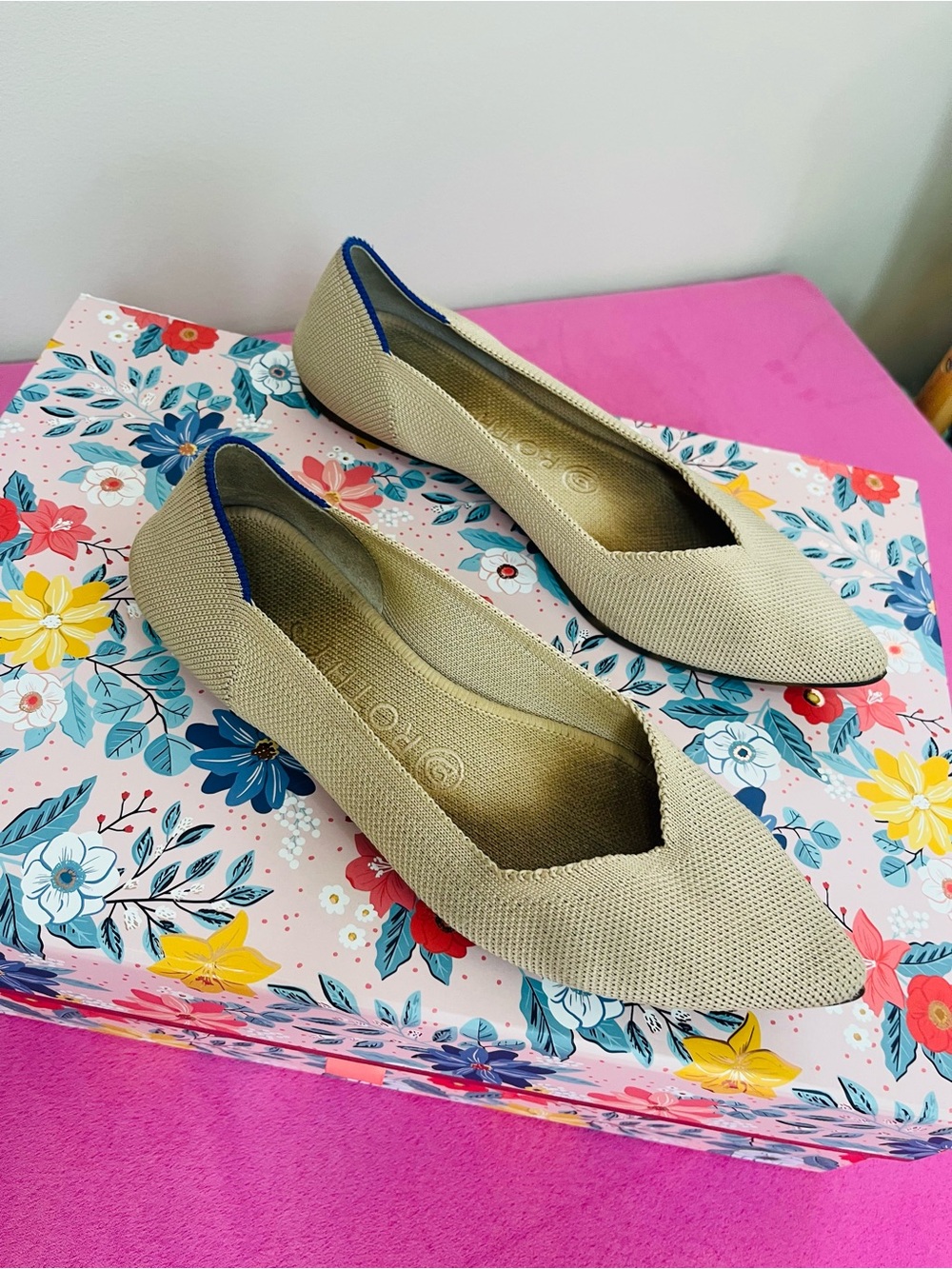 Rothy’s The Point flats in Ecru - Picture 2 of 6